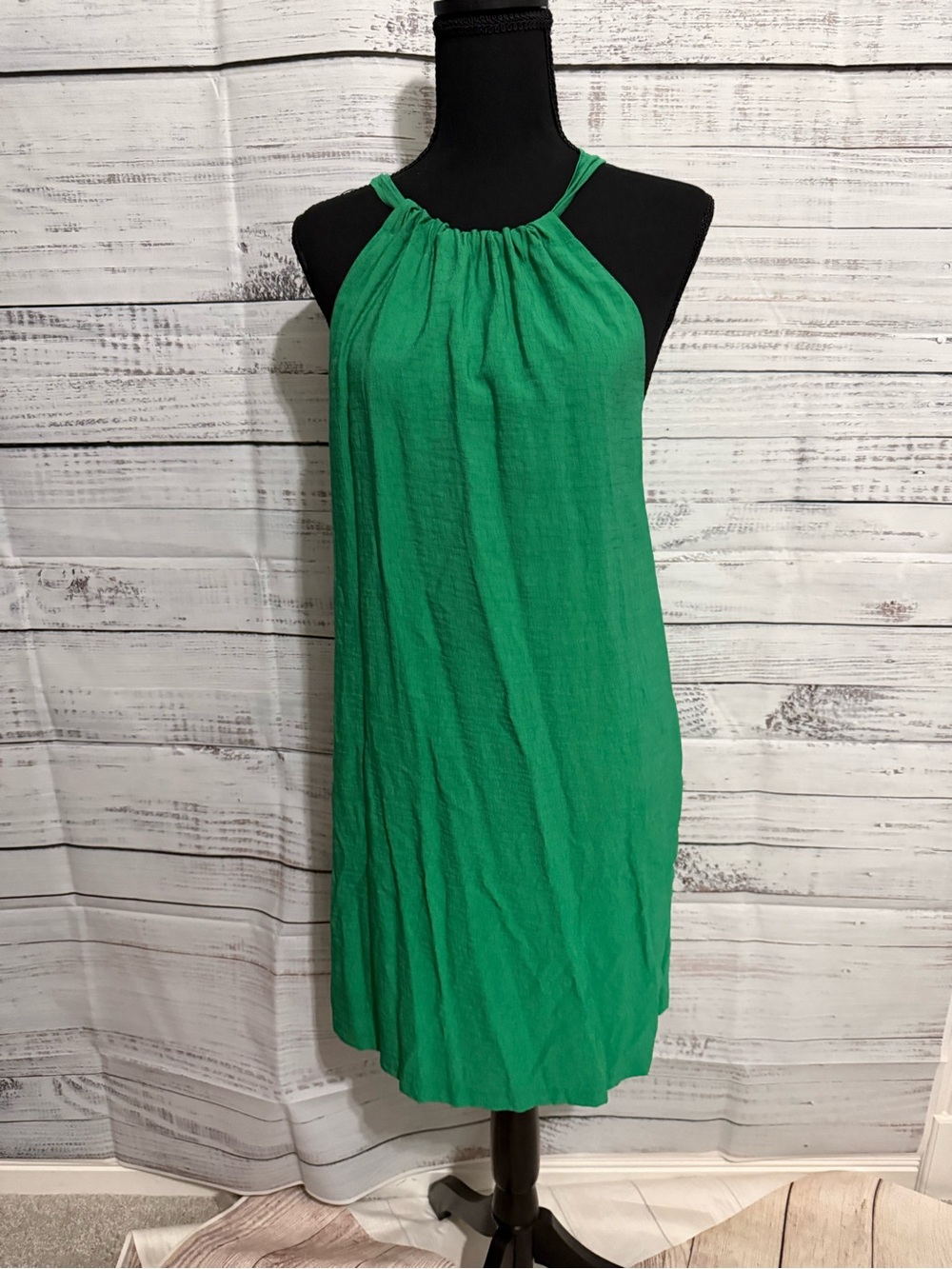 Banana Republic Emerald Green Halter Mini Dress